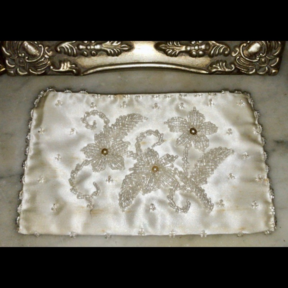 Vintage Hand Beaded Clutch Bag
